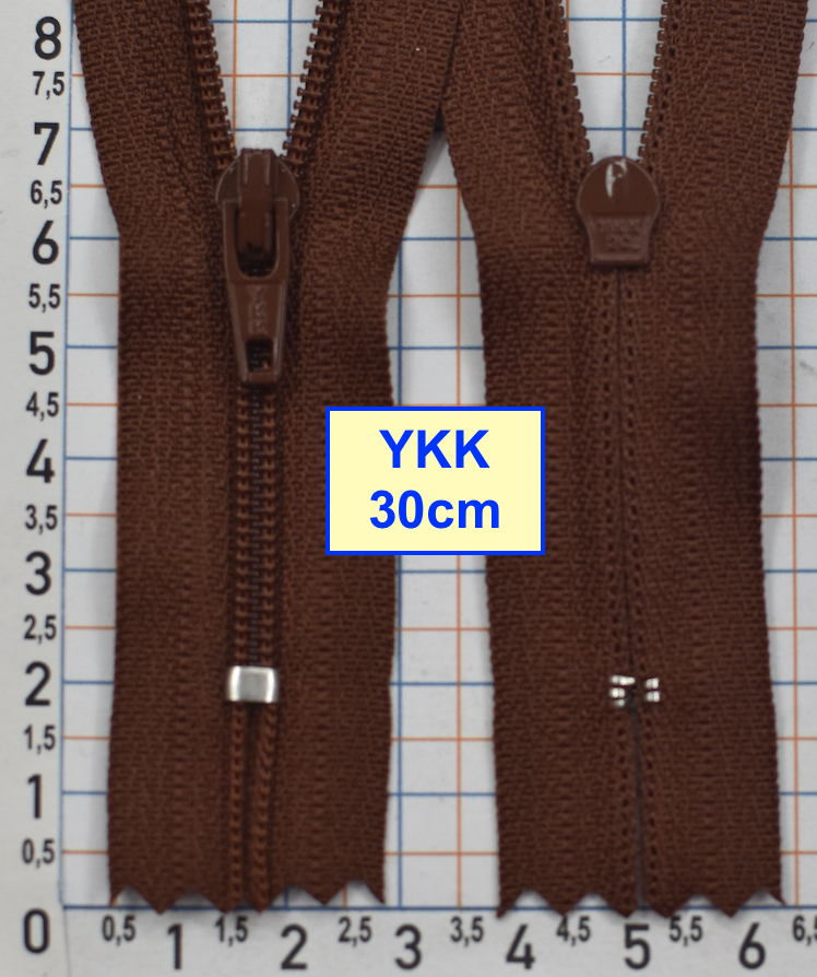 Блискавка 30см спіральна №3 YKK Японія світло коричн  (1048)