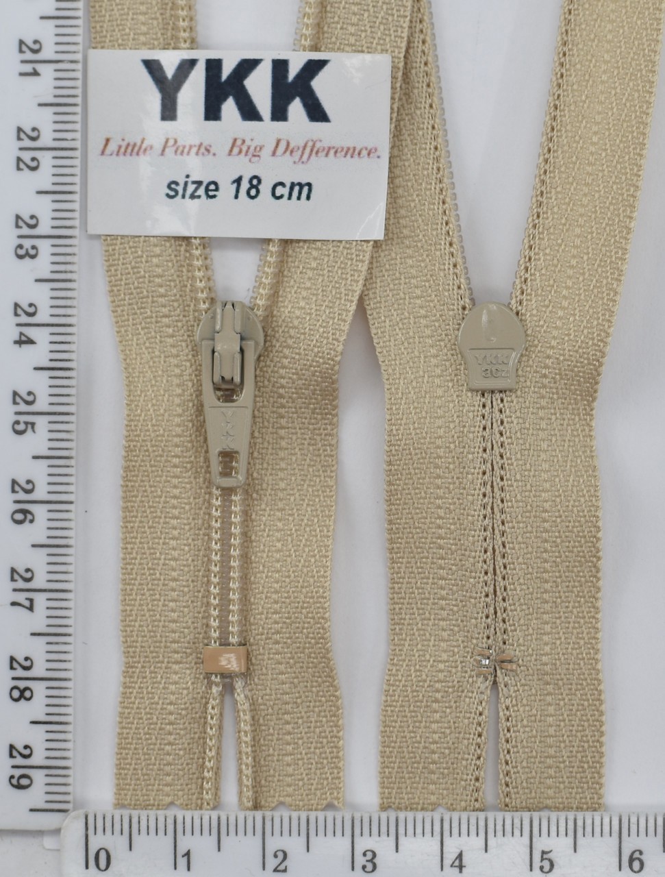 Блискавка спіраль №3 YKK Японія 18см (371) беж
