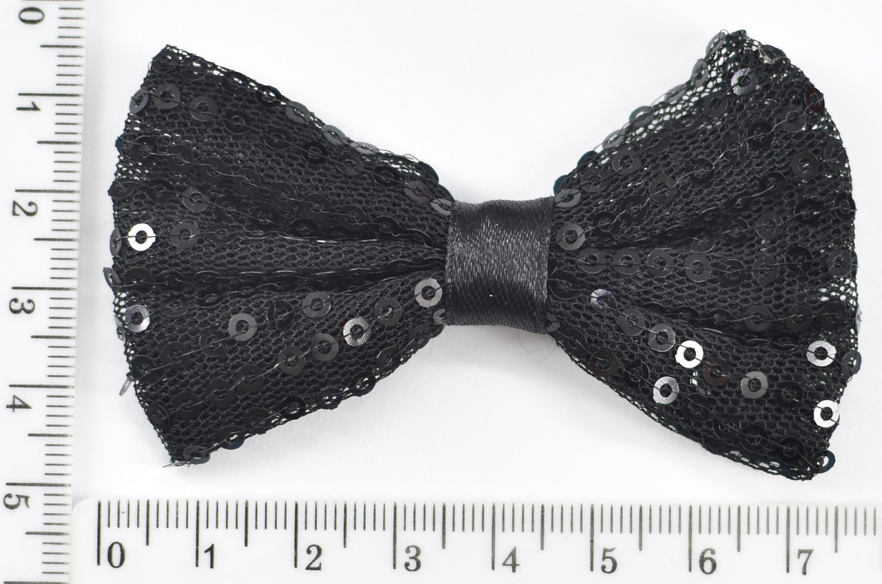 Оздоблення бантик з блиском черн