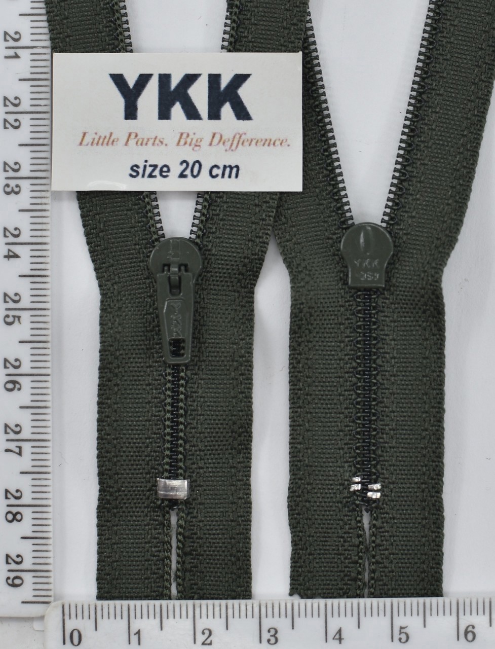 Блискавка спіраль №3 YKK Японія 18см (567) т хакі