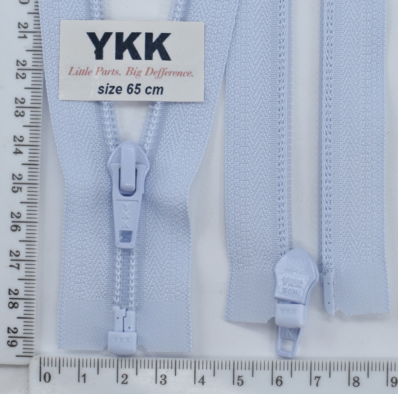Блискавка YKK спіраль №5 разьемний 65см (208) блакитний