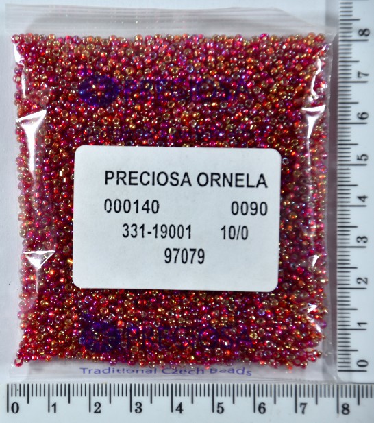 Бісер PRECIOSA №10 / 0 блискучий-Райдужний №97079 пакет 50 грам