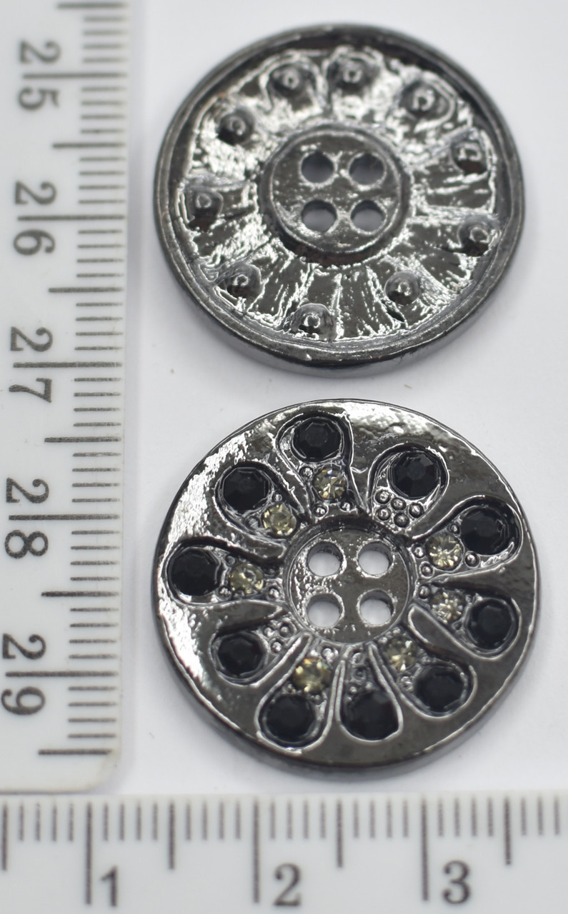 Гудзик ф = 20мм метал 4отв №1906 черн