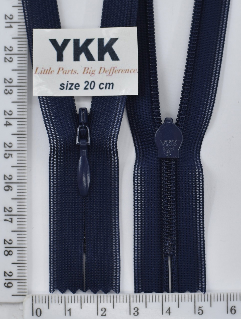 Блискавка спіраль №2 YKK Японія потайна нейлон 20см (067) синій