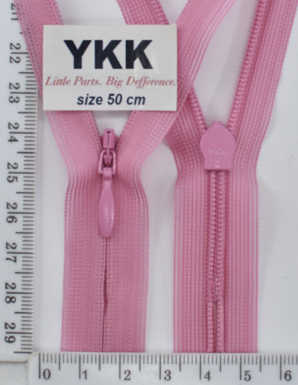 Блискавка спіраль №2 YKK Японія потайна нейлон 50см (852) т розов