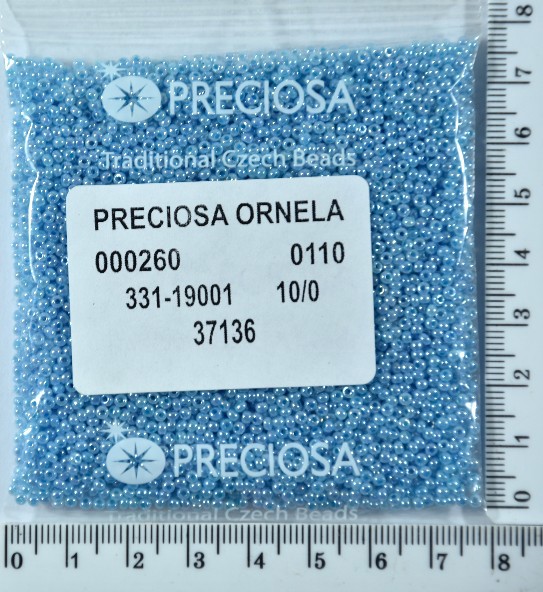 Бісер PRECIOSA №10 / 0 перл №37136 пакет 50 грам