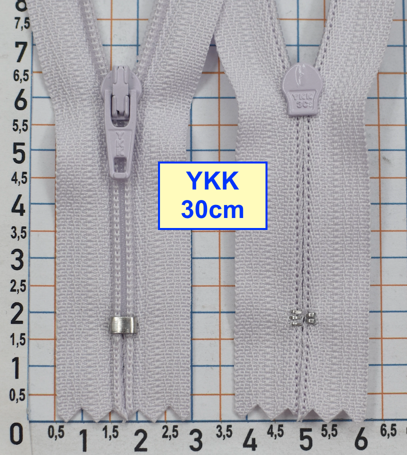 Блискавка 30см спіральна №3 YKK Японія  блідо рожев бузьково (854)