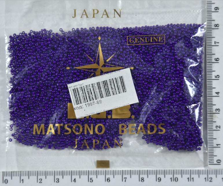 Бісер 15 / 0 " MATSUNO " Японія уп 50 грам фіолет - синій
