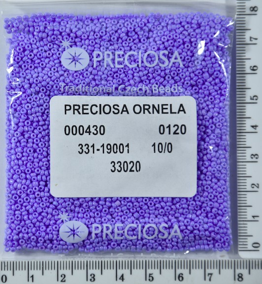 Бісер PRECIOSA №10 / 0 натурал №33020 пакет 50 грам