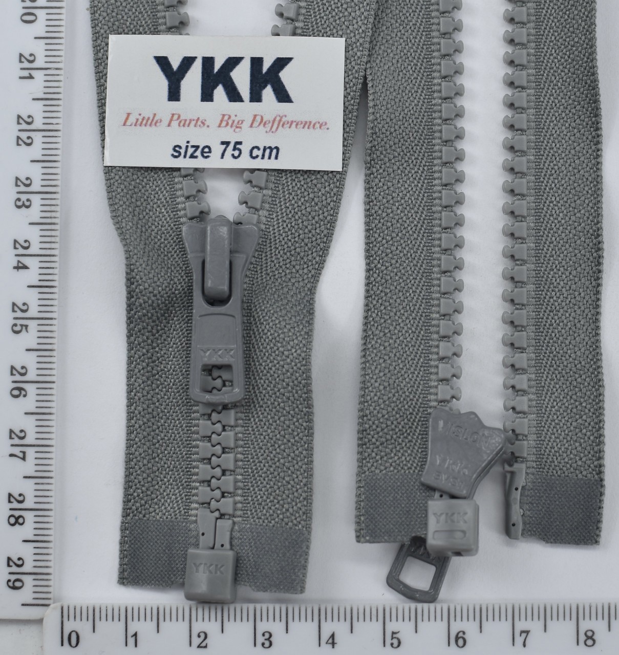 Блискавка трактор №5 YKK Японія разьемний 75см (135) сірий