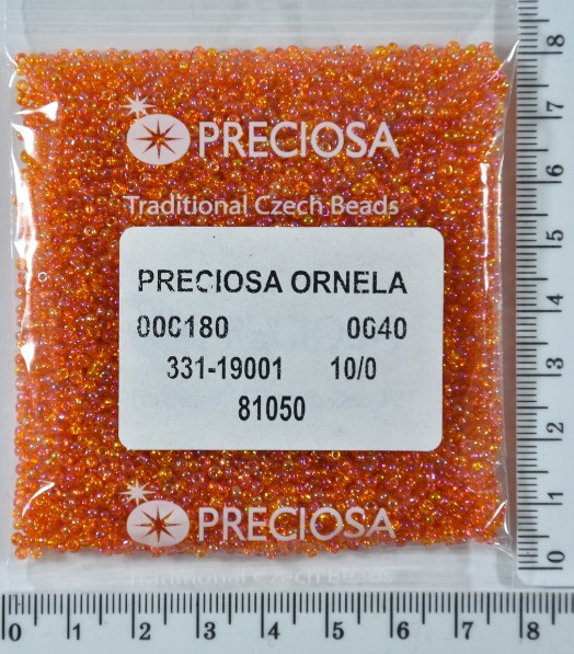 Бісер PRECIOSA №10 / 0 прозо-Райдужний №81050 пакет 50 грам