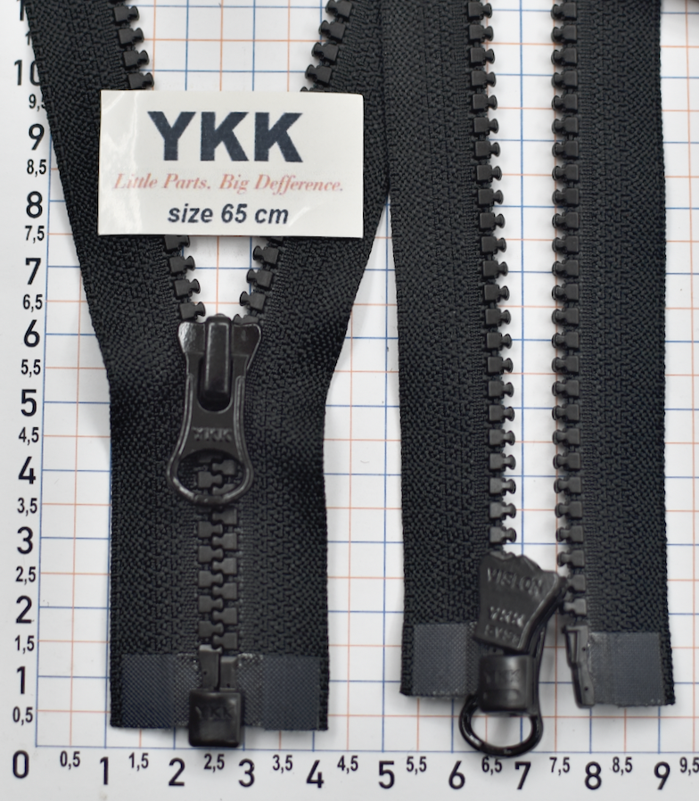 Блискавка 65см трактор № 5 YKK Японія VSC-56--DALHD- PE14 чорний (1)