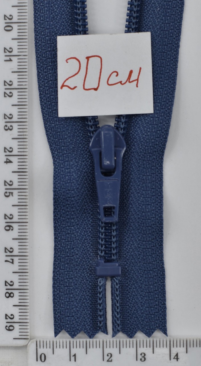 Блискавка спіраль №5 YKK Японія 20см гр св синя (398)