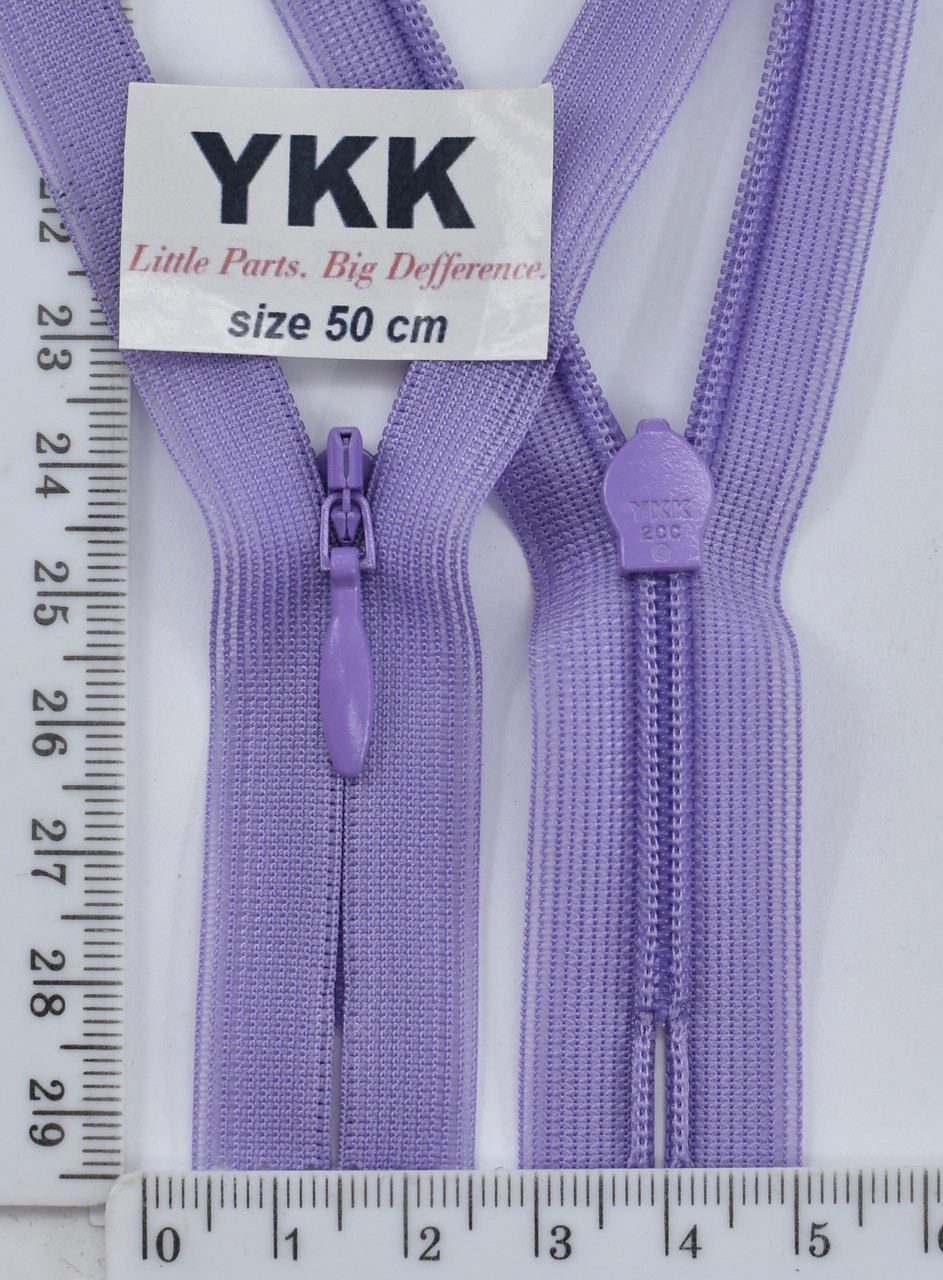 Блискавка спіраль №2 YKK Японія потайна нейлон 50см (862) т бузок