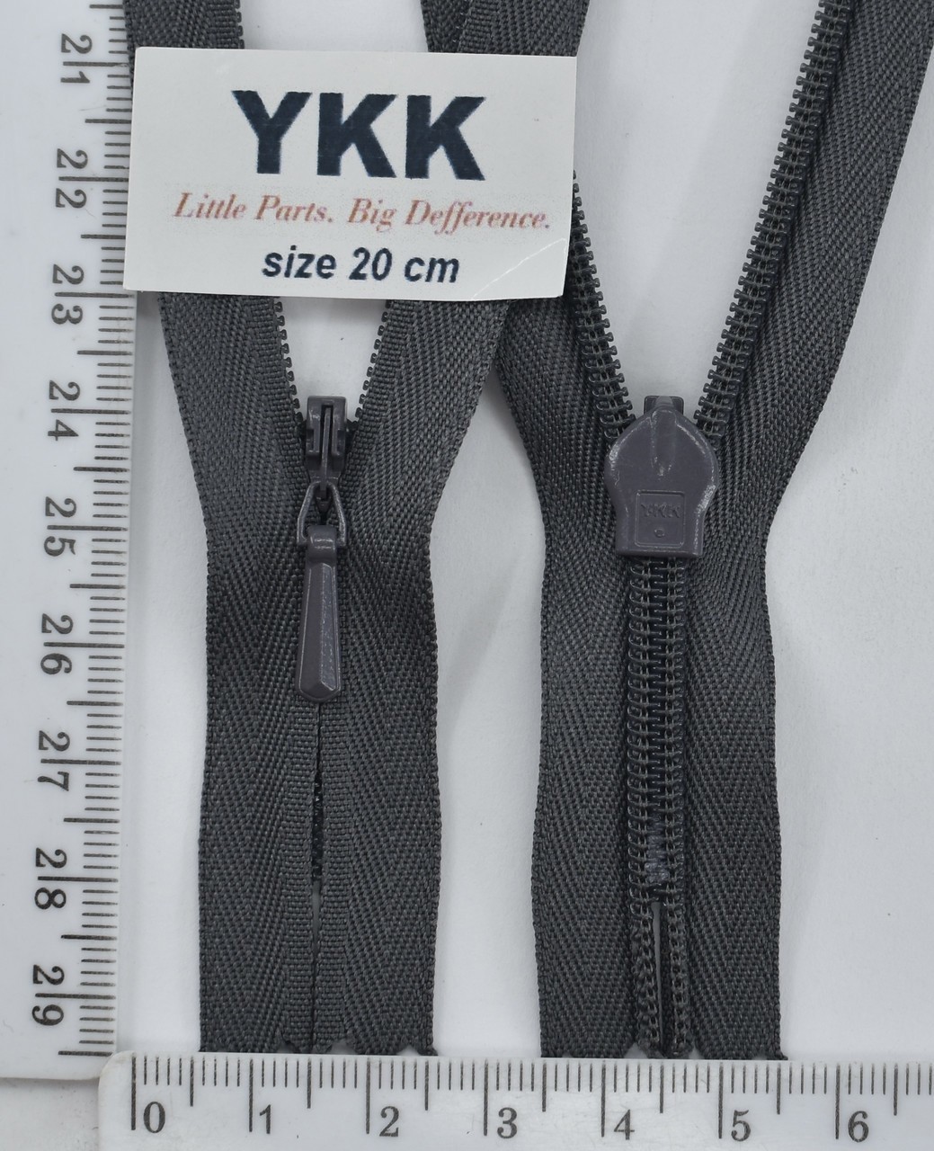 Блискавка спіраль №3 YKK Японія потайна х  б 20см (306) сірий