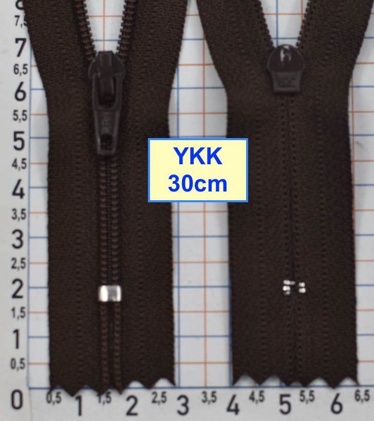 Блискавка 30см спіральна №3 YKK Японія коричнев (588)