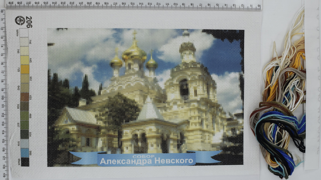 Друк на вишів.ткані 20х30см з муліне (206)
