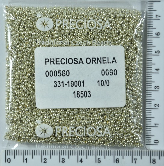 Бісер PRECIOSA №10 / 0 металік №18503 пакет 50 грам