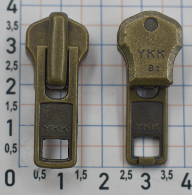 Бігунок метал тіп8 фірма YKK оксид