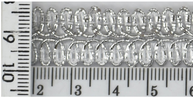 Тасьма парча шир = 1,5 см срібла,5м