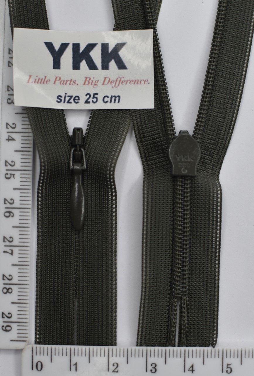 Блискавка спіраль №2 YKK Японія потайна нейлон 25см (080)