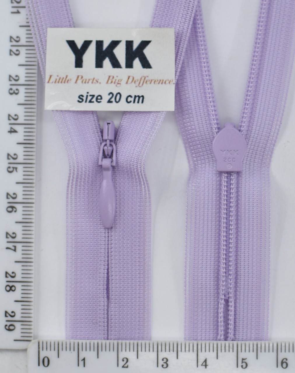 Блискавка спіраль №2 YKK Японія потайна нейлон 20см (068) бузок