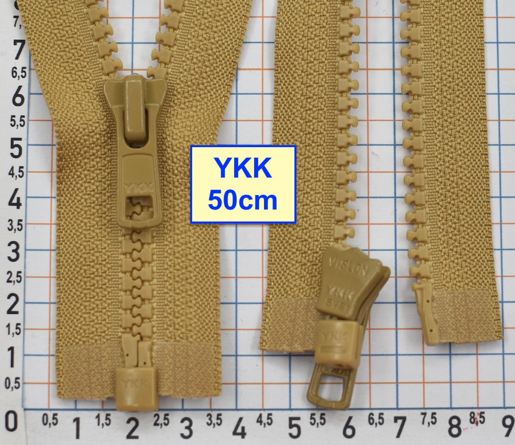 Блискавка трактор № 5 YKK Японія 50см  оливков хакі (473)