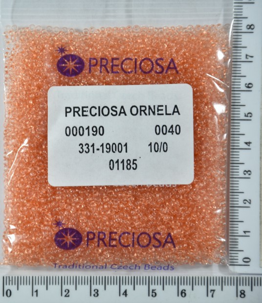 Бісер PRECIOSA №10 / 0 прозорого №01185 пакет 50 грам