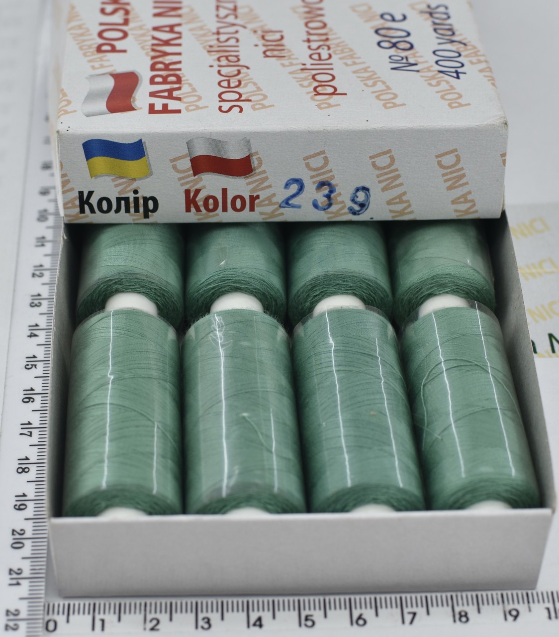 Нитка поліестер армовані №80 (аналог №40 / 2) 400ярд Польща №239