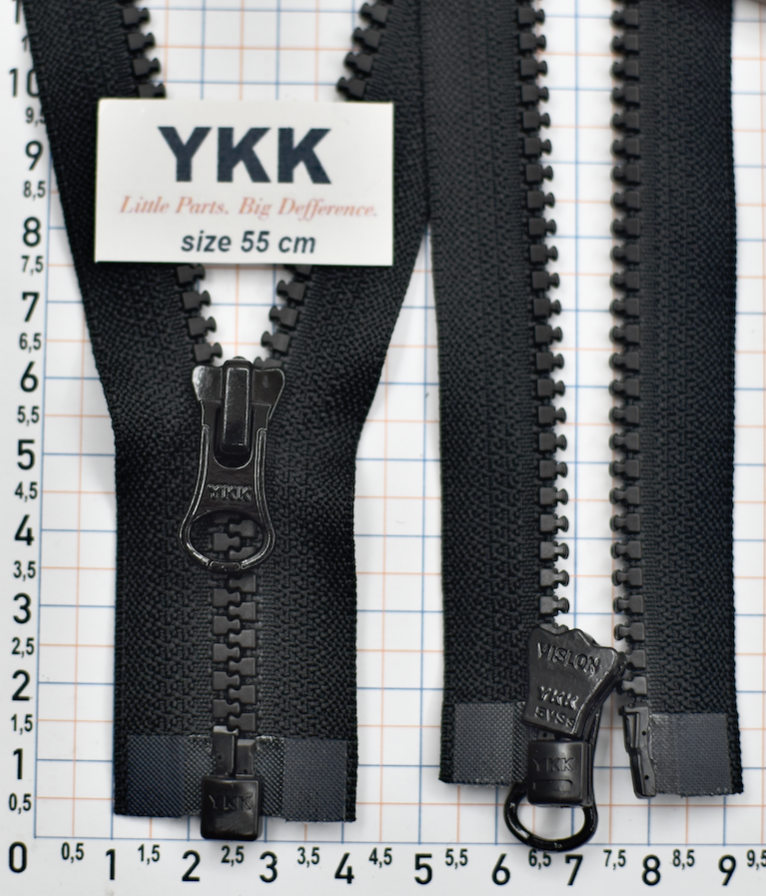 Блискавка 55см трактор № 5 YKK Японія VSC-56--DALHD- PE14  чорний (1)