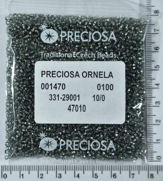 Бісер PRECIOSA №10 / 0 блискучий №47010 пакет 50 грам