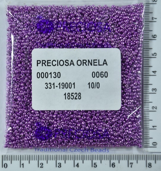 Бісер PRECIOSA № 10 / 0 металік № 18528 пакет 50 грам