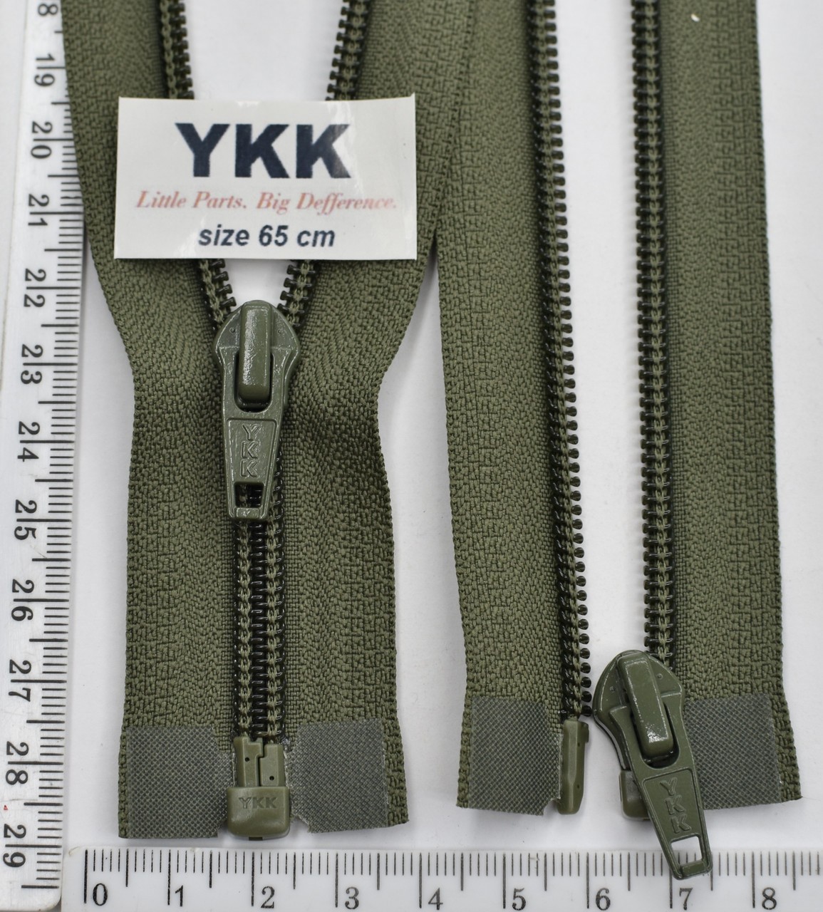 Блискавка YKK спіраль №5 разьемний 65см № 566 хакі