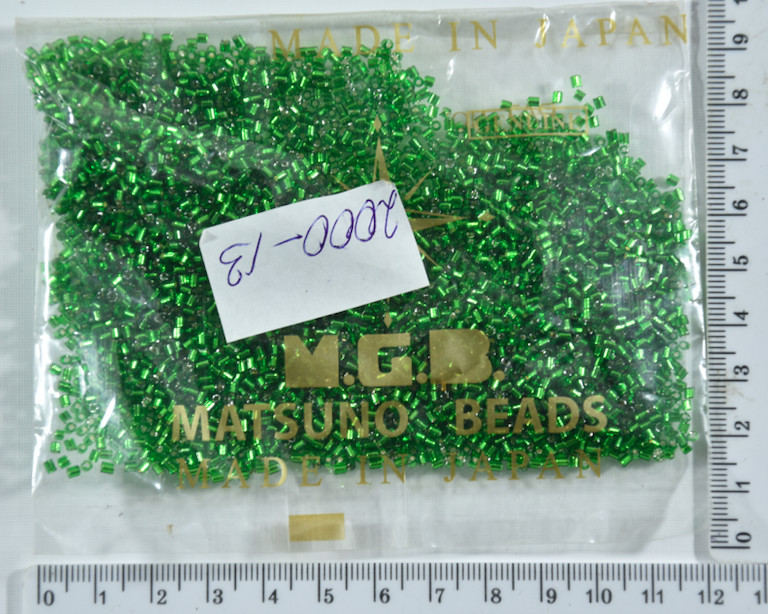 Стеклярус рубка "MATSUNO" Японія 50гр №152 зелений