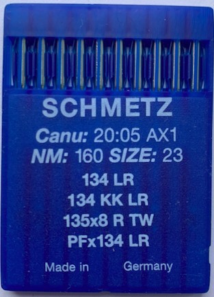 Голки 134 LR (PFx134LR) № 160 для прямострокових пром шв машин SCHMETZ Німеччина
