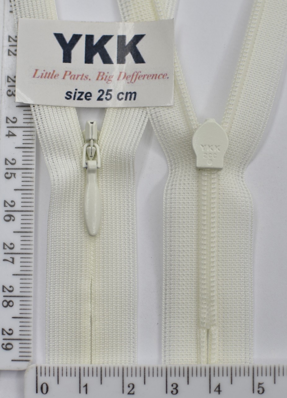 Блискавка спіраль №2 YKK Японія потайна нейлон 25см (502)