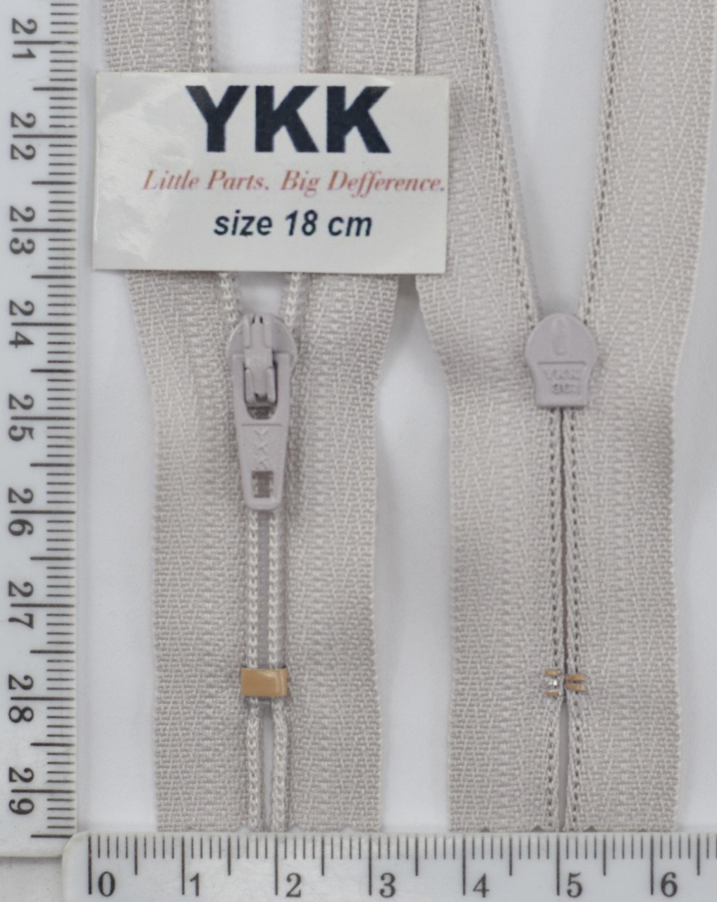 Блискавка спіраль №3 YKK Японія 18см (186) св сірий