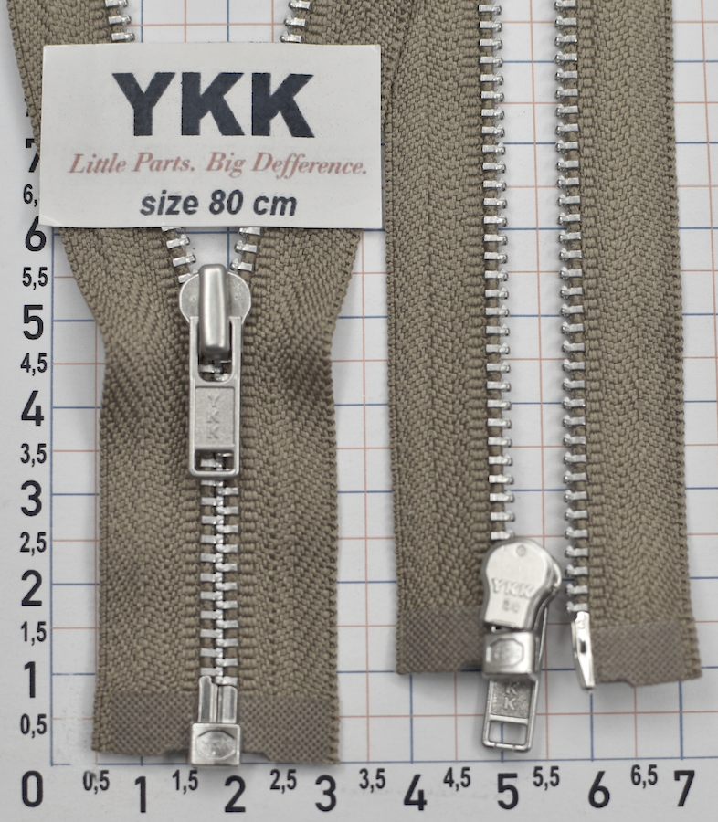 Блискавка 80 метал алюм срібло №3 YKK Японія