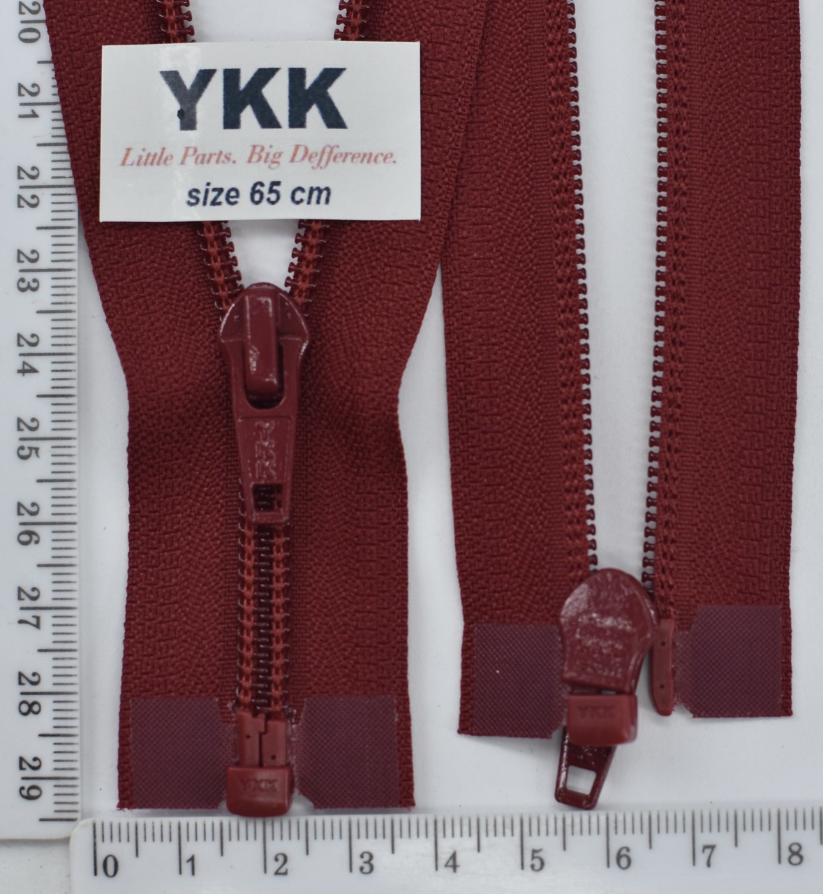 Блискавка YKK спіраль №5 разьемний 65см (520) бордо