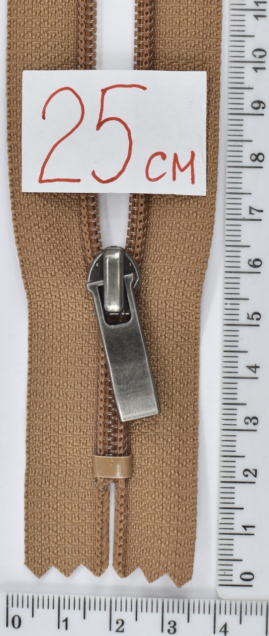 Блискавка спіраль №5 YKK Японія шевська 25см хор.бегун (093) рудий