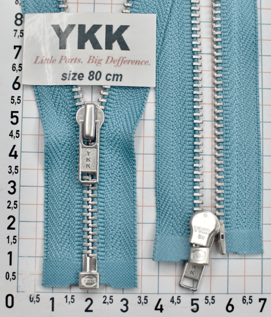 Блискавка 80 метал алюм срібло №3 YKK Японія