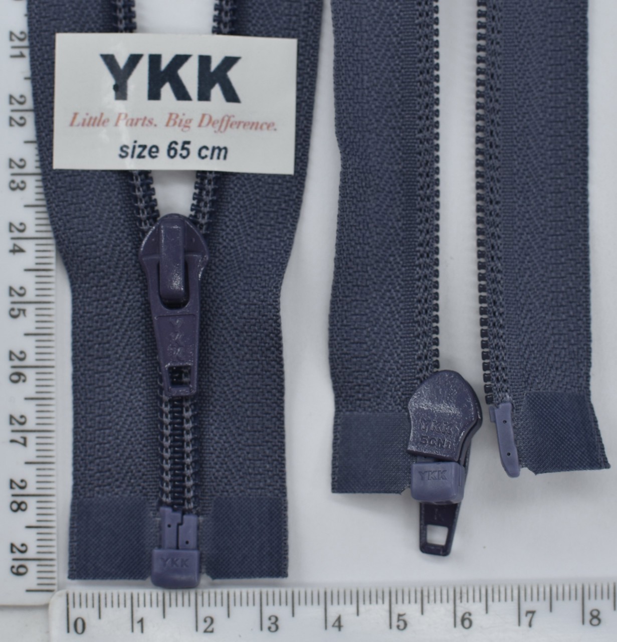 Блискавка YKK спіраль №5 разьемний 65см (224) т сірий