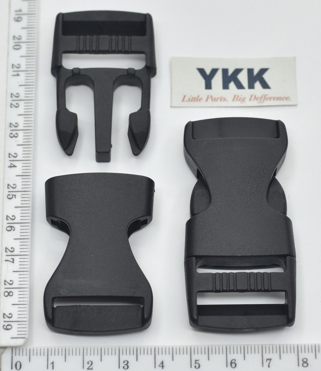 Карабін фастекс  пластм під тасьму шир 25мм суперміцний YKK чорний