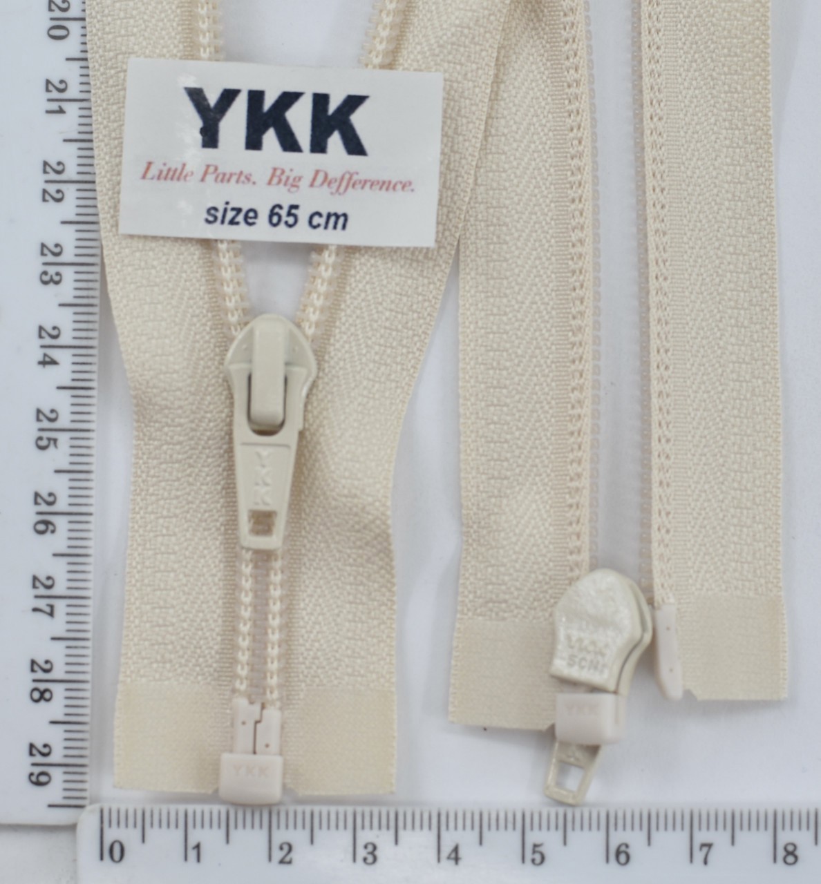 Блискавка YKK спіраль №5 разьемний 65см (031) слонова кістка