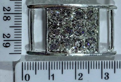 Пряжка перетяжка під тасьму шир 1,5 см сер уп = 6 шт