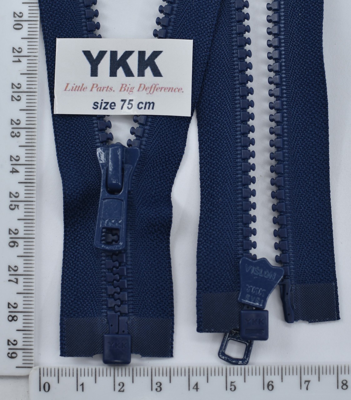 Блискавка трактор №5 YKK Японія разьемний 75см (920) т синій