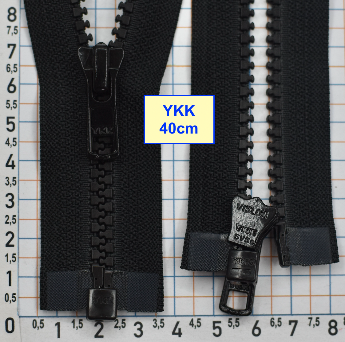 Блискавка трактор № 5 YKK Японія 40см  чорний (1)