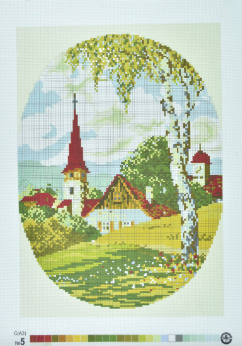 Друк на вишів.ткані (Польща) 30 * 40см №5