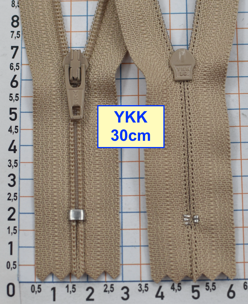 Блискавка 30см спіральна №3 YKK Японія  бежев (649)