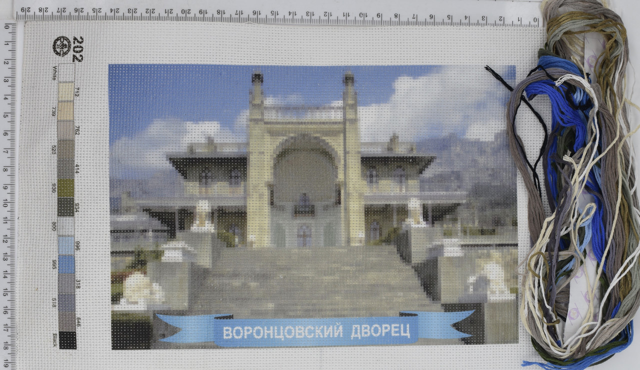 Друк на вишів.ткані 20х30см з муліне (202)